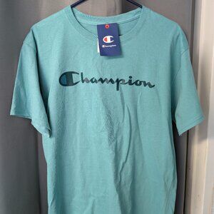 Champion green t shirt, Size Medium